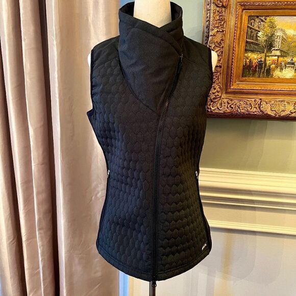NWOT Women's‎ Kerrits Equestrian Style Quilted Vest Shawl Collar in Black SMALL - Picture 3 of 6